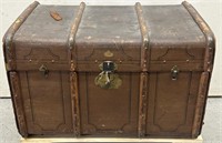 G. L. Lippold Antique Wood & Leather Trunk