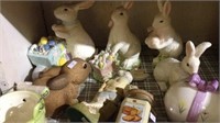 Group of nine new Easter bunny decorations