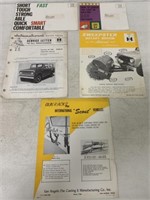 (4) International Scout Brochures,Rotary Broom