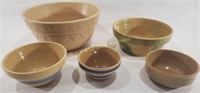 VTG Assorted Yellow Wares Bowls