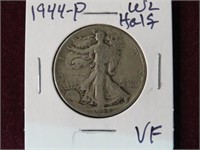 1944 P WALKING LIBERTY 1/2 DOLLAR 90% VF