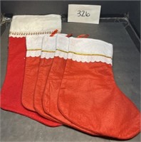 (5) Customizable Red Stockings