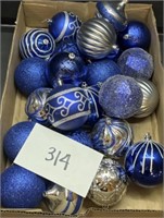Blue & Silver Christmas Ornaments
