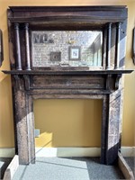 Antique Wood Fireplace Mantle Architectural