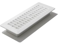 3-INCH BY 10-INCH PLASTIC FLOOR REGISTER, WHITE