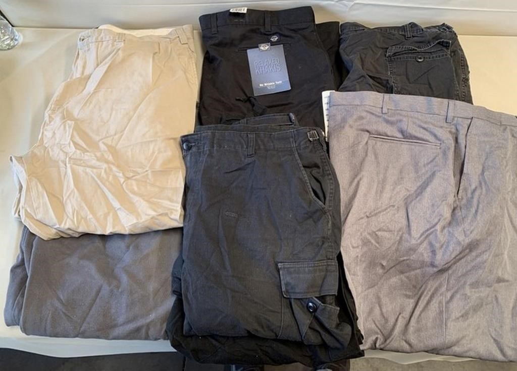 W - LOT OF 6 MENJ'S PANTS (Q97)