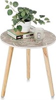 Hanobe Small Round Side Table: 18" Boho End Tables