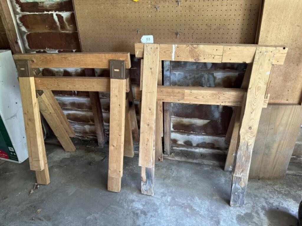 2 Sets of Wooden Saw Horses