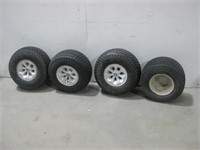 Four Assorted Golf Cart Tires See Info