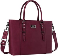 NEW $61 PU Leather Laptop Tote Bag