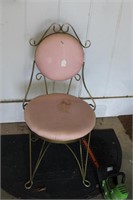 Small Pink Vanity Chair