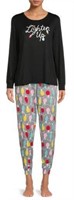 Women's Long Sleeve Pajama Set, 2-Piece size M