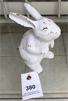 White metal bunny decor