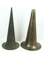 2 Brass Phonograph Horns