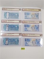 Banknote Certification Service graded, $5 2022