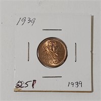 1939 Canadian .01 cents Mint State 62