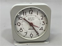 Westclox Silver Bell Monogram Alarm Clock 1950s