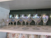 Vintage Stemware Group, Mostly Iridescent Glass