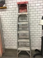 Pair 6ft aluminum ladders