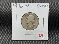 1932D WASHINGTON QUARTER GOOD