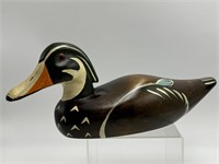 CARVED AND PAINTED WOOD DUCK GLASS EYES