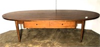 Mid Century Modern Oval Coffee Table with