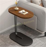 C-Table  Slide Under Couch  Black+Walnut