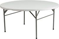 Scarborough 5' Round Plastic Folding Event Table