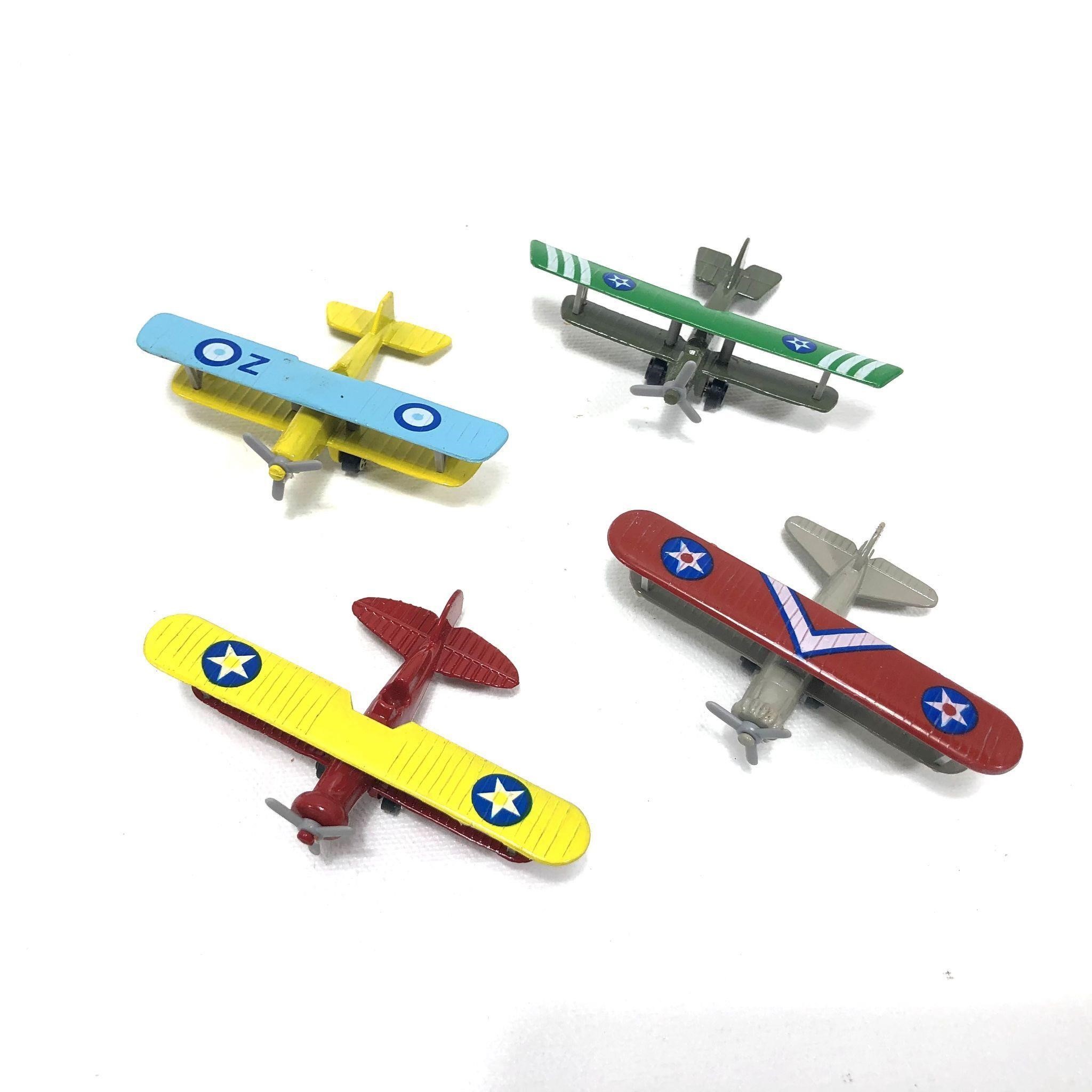 Retro-Style Vintage Bi-Plane Scale Model LOT