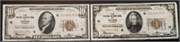 1929 $10 & $20 Chicago Federal Reserve Bank Notes