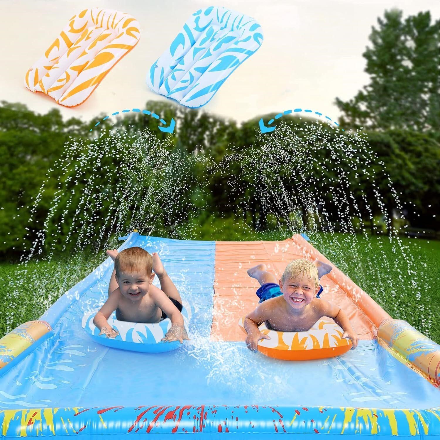 20ft Water Slides & Bodyboards - Lawn Slip Toy