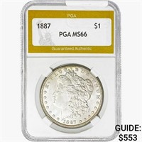 1887 Morgan Silver Dollar PGA MS66