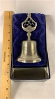 Crown and Rose Pewter 5th Day of Christmas bell