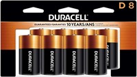 Duracell Coppertop D Batteries  8 Count Pack