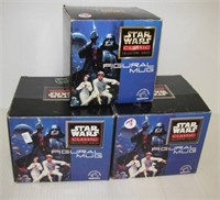 (3) Star Wars Classic Figural Mugs by the