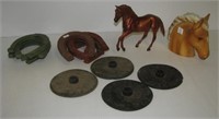 Horse related décor items including Napco Ware