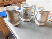 3 Pewter mugs BR2