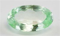 6.80ct Oval Cut Green Natural Sapphire AGSL