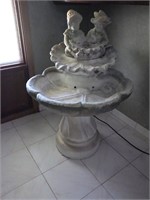 Large Two Tiered Concrete Fountain