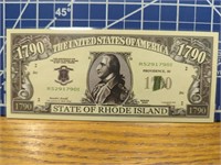 State of Rhode Island banknote