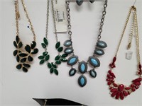 5 New Necklaces / 1 Pair Earrings