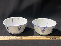 Blue & white bowls