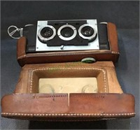 Vintage stereo realist camera in original case.