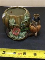 Unique planter - glaze overlay with oriental