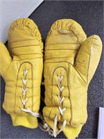Vintage Yellow Sports Gloves Skiing? Boxing?