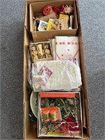 Vintage Christmas Decor, Stocking Craft Kit, and