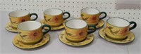 Box lot of 6 cups & saucers