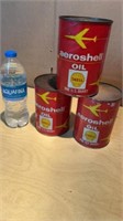 3pc Vintage 1qt Shell Aeroshell Oil unopened