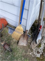 broom and shovels