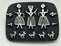 Alice Seely Native Style Pewter Brooch